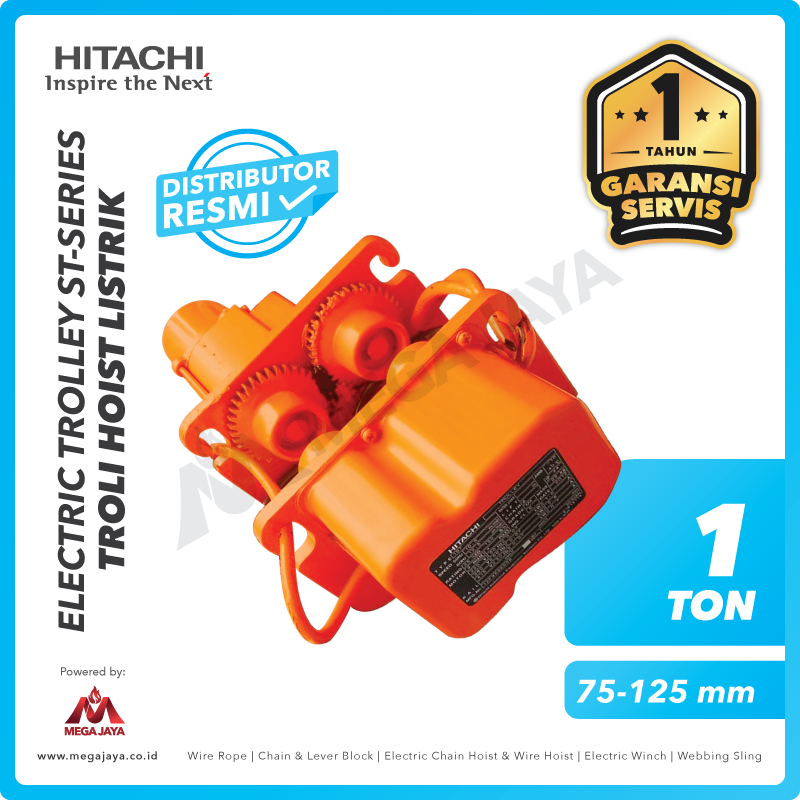 HITACHI-Electric-Trolley-ST-Series-1Ton-I.png Electric Trolley 3F Hitachi 1 ST - 1 Ton - Image 1