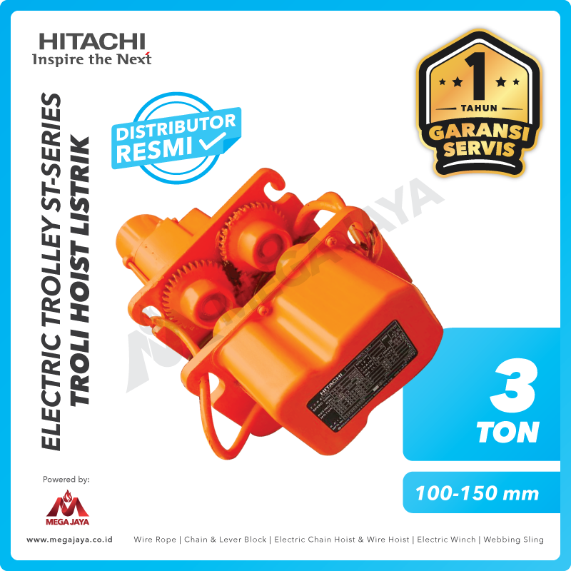HITACHI-Electric-Trolley-ST-Series-3Ton-I.png Electric Trolley 3F Hitachi 3 ST - 3 Ton - Gambar 1