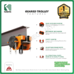 Geared Trolley Kondotec 2 Ton x 7 Meter - Image 3