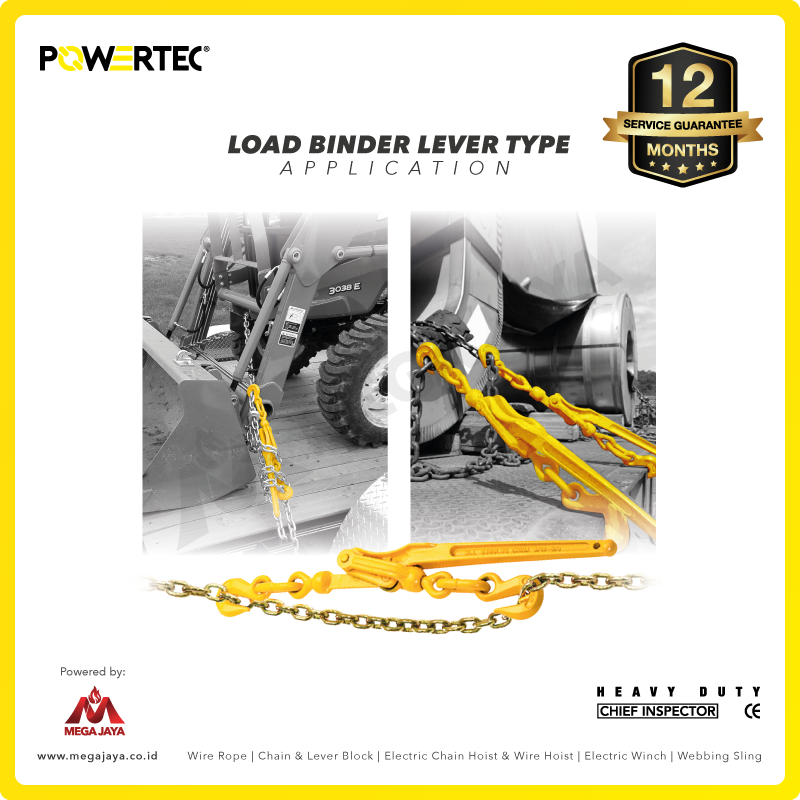 Load Binder Powertec Lever Type (Kaki) L-150 : 5/16"-3/8" - Image 4