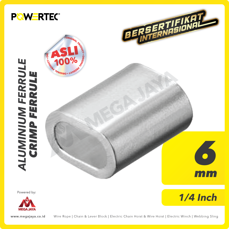 POWERTEC-Aluminium-Ferrule-6mm-I.png Alum. Ferrule Powertec 6Milimeter - Image 1