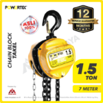 Chain Block Powertec 1,5 Ton x 7 Meter (8mm)