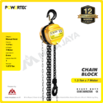 Chain Block Powertec 1,5 Ton x 7 Meter (8mm) - Image 2