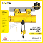Electric Wire Rope Hoist 3F Powertec CD1 + Trolley 10 Ton x 12 Meter - Gambar 2