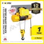 Electric Wire Rope Hoist 3F Powertec CD1 + Trolley 1 Ton x 6 Meter