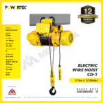 Electric Wire Rope Hoist 3F Powertec CD1 + Trolley 5 Ton x 12 Meter - Image 3