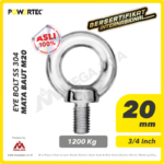 Eye Bolt Powertec SS 304 M20 - 0,6 Ton