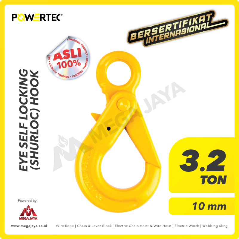 POWERTEC-Eye-Self-Locking-Hook-3.2Ton-x-10mm-I.png Eye Self-Locking Hook Powertec S-1316 13Milimeter - 5,3 Ton - Image 1