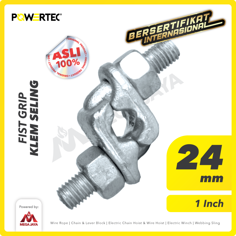 POWERTEC-Fist-Grip-24mm-I.png Fist Grip Merek Powertec 24Milimeter - 1" - Gambar 1