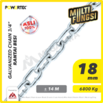 Galv Chain Powertec 18Milimeter - 3/4" @97 Kg