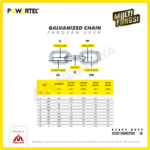 Galv Chain Powertec 18Milimeter - 3/4" @97 Kg - Image 3