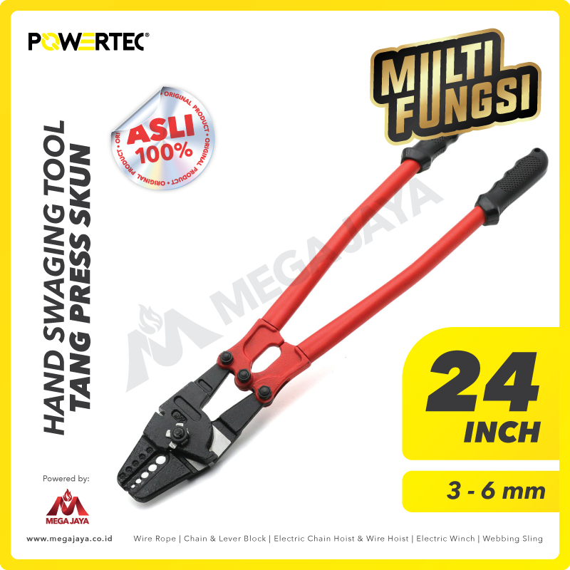 POWERTEC-Hand-Swaging-Tool-24Inch-I.png Hand Swager Powertec Tang Press 24" 3Milimeter-6Milimeter - Image 1