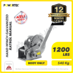 Hand Winch Powertec 1200 Lbs / 540 Kg (Body Only)