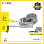 Hand Winch Powertec 3500 Lbs / 1600 Kg x 15 Meter (Complete Set) - Image 2