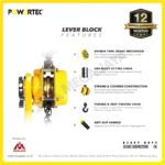 Lever Block Powertec 9 Ton x 1,5 Meter (10Milimeter) - Image 4