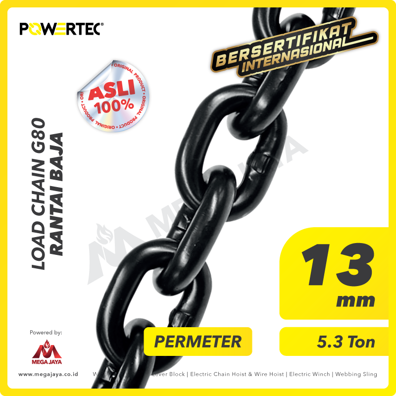 POWERTEC-Load-Chain-G80-13mm-I.png Load Chain Powertec G80 13Milimeter - Image 1