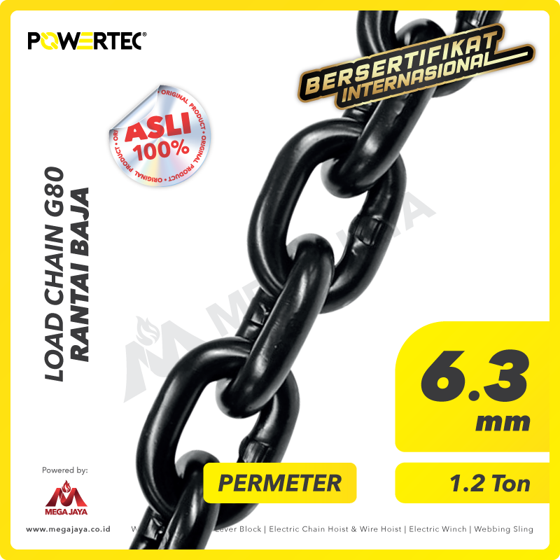 POWERTEC-Load-Chain-G80-6.3mm-I.png Load Chain Powertec G80 6,3Milimeter - Image 1