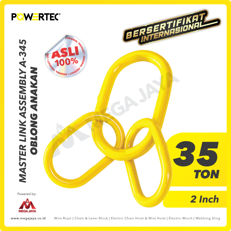 POWERTEC-Master-Link-Assembly-35Ton-I.png Master Link Powertec A-345 Assembly 35 Ton - 2" - Image 1