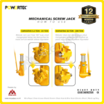 Mechanical Screw Jack Powertec QL100 100 Ton + Handle - Image 4