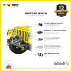Electric Car Winch DC Powertec PC 8000Lbs-12V 4 Ton x 26 Meter 8,1Milimeter - Image 4