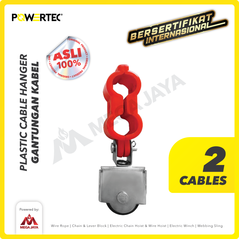 POWERTEC-PLASTIC-CABLE-HANGER-2-CABLES.png Hanger Cable Powertec - Image 1