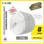 PP Multi (Nylon) Rope Powertec 8Milimeter - Cir 1" @6Kg