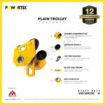 Plain Trolley Powertec GCT-SN 5 Ton (New) - Image 4