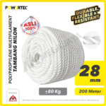 PP Multi (Nylon) Rope Powertec 28Milimeter - Cir 3 1/2" @80Kg