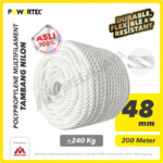 PP Multi (Nylon) Rope Powertec 48Milimeter - Cir 6" @240Kg