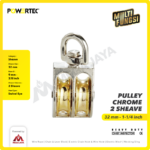 Pulley Powertec Chrome Double 1 1/4" - Gambar 2