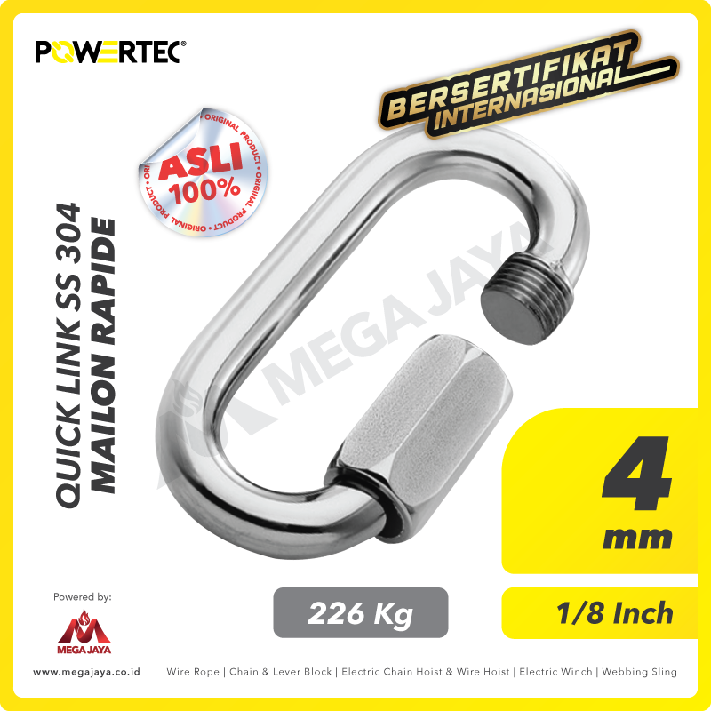 POWERTEC-Quick-Link-SS-304-4mm-I.png Quicklink Powertec SS 304 4Milimeter - Image 1