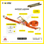 Ratchet Lashing Powertec 2" x 8 Meter - Gambar 3