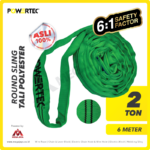 Round Sling Powertec (6:1) 2 Ton x 6 Meter (Hijau)