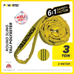 Round Sling Powertec (6:1) 3 Ton x 2 Meter (Kuning)