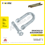 Shackle Powertec Galv D 5Milimeter - 1/4" - Gambar 2