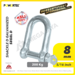 Shackle Powertec Galv D 8Milimeter - 5/16"