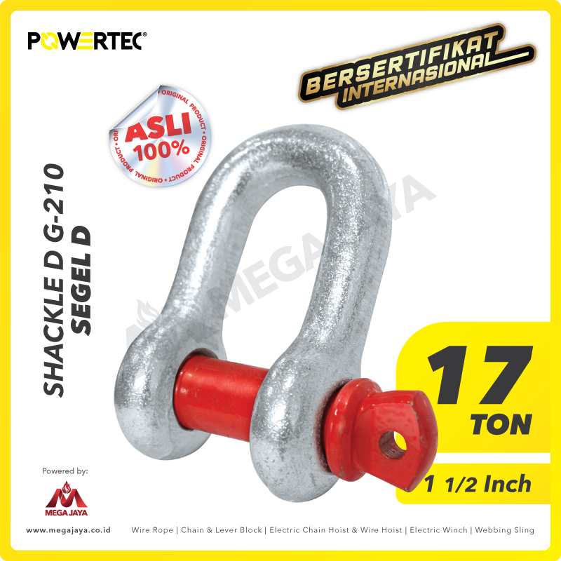POWERTEC-Shackle-G-210-17Ton-I.png Shackle Powertec 210 17 Ton - 1 1/2" - Image 1