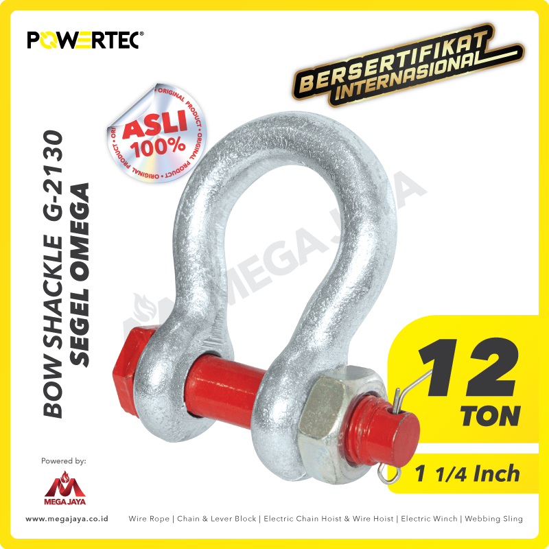 POWERTEC-Shackle-G-2130-12Ton-I.png Shackle Powertec 2130 12 Ton - 1 1/4" - Gambar 1