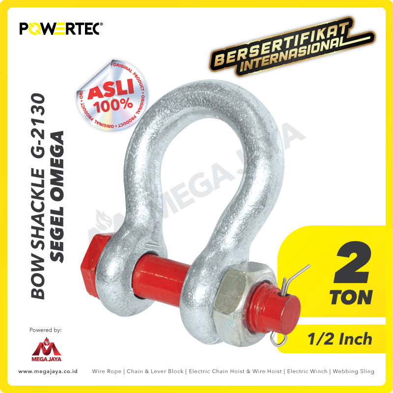 POWERTEC-Shackle-G-2130-2Ton-I.png Shackle Powertec 2130 2 Ton - 1/2" - Image 1