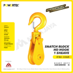 Snatch Block Powertec HD Single Sheave with Hook 8 Ton - 6" - Gambar 2