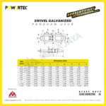 Swivel Powertec Galv 10Milimeter - 3/8" - Gambar 3