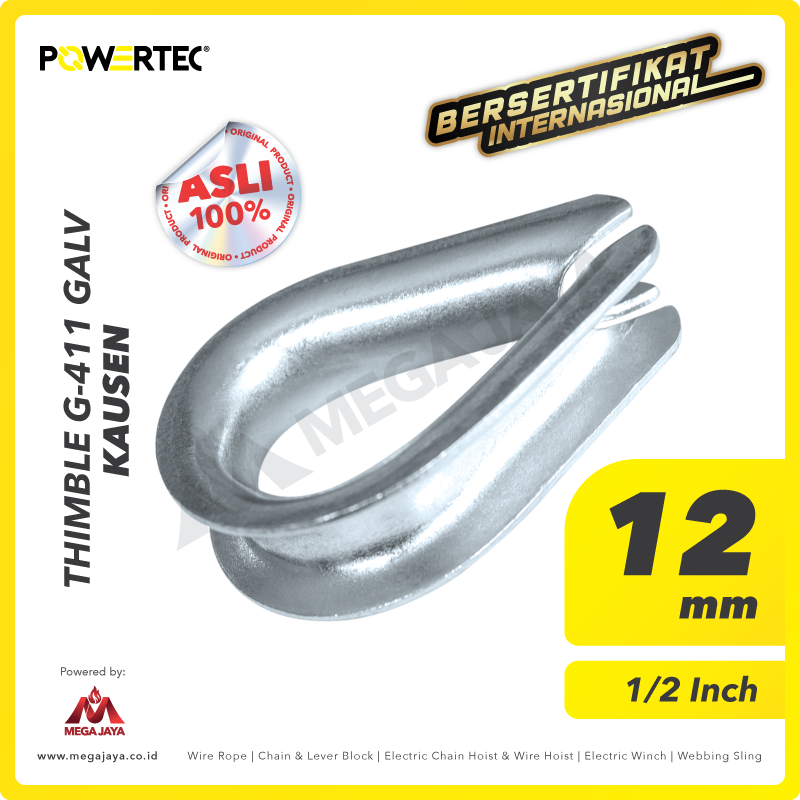 POWERTEC-Thimble-G-411-Galv-12mm-I.png Thimble Powertec G-411 12Milimeter - 1/2" - Gambar 1