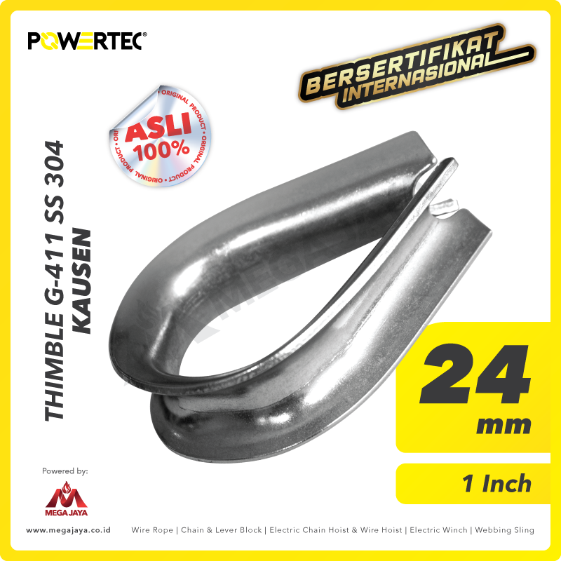 POWERTEC-Thimble-G-411-SS304-24mm-I.png Thimble Powertec G-411 SS 304 24Milimeter - 1 - Image 1