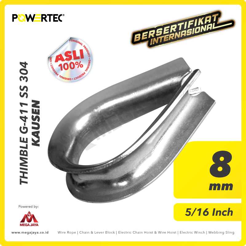 POWERTEC-Thimble-G-411-SS304-8mm-I.png Thimble Powertec G-411 SS 304 8Milimeter - 5/16" - Image 1
