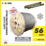 Wire Rope Powertec 6x36 + IWRC Ungalv 56Milimeter