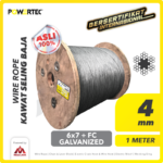 Wire Rope Powertec 6x7 + FC Galv 4Milimeter