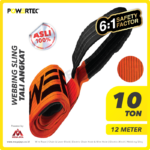 Web Sling Powertec (6:1) 2Ply 10 Ton X 12 Meter (Orange)