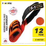 Webbing Sling Powertec (6:1) 2Ply 12 Ton X 8 Meter (Orange)