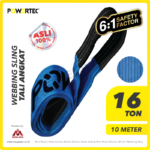 Webbing Sling Powertec (6:1) 4Ply 16 Ton X 12 Meter (Biru)