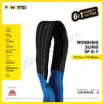 Webbing Sling Powertec (6:1) 4Ply 16 Ton X 12 Meter (Biru) - Image 2